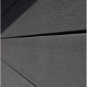 Abri de jardin en bois composite 28mm anthracite 4,41m² PREMIUM toit plat - Woodlife Garden