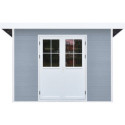 Abri de jardin en bois composite 28mm gris clair 4,41m² PREMIUM toit plat - Woodlife Garden