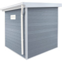 Abri de jardin en bois composite 28mm gris clair 4,41m² PREMIUM toit plat - Woodlife Garden