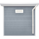 Abri de jardin en bois composite 28mm gris clair 4,41m² PREMIUM toit plat - Woodlife Garden