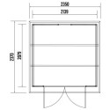 Abri de jardin en bois composite 28mm gris clair 4,41m² PREMIUM toit plat - Woodlife Garden
