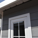 Abri de jardin en bois composite 28mm gris clair 4,41m² PREMIUM toit plat - Woodlife Garden