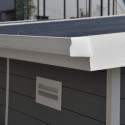 Abri de jardin en bois composite 28mm gris clair 4,41m² PREMIUM toit plat - Woodlife Garden