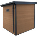 Abri de jardin en bois composite 28mm aspect bois 4,41m² PREMIUM toit plat - Woodlife Garden