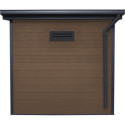 Abri de jardin en bois composite 28mm aspect bois 4,41m² PREMIUM toit plat - Woodlife Garden