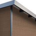 Abri de jardin en bois composite 28mm aspect bois 4,41m² PREMIUM toit plat - Woodlife Garden