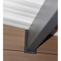 Abri de jardin en bois composite 28mm aspect bois 4,41m² PREMIUM toit plat - Woodlife Garden