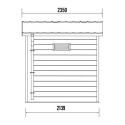 Abri de jardin en bois composite 28mm aspect bois 4,41m² PREMIUM toit plat - Woodlife Garden