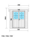 Abri de jardin en bois composite 28mm aspect bois 4,41m² PREMIUM toit plat - Woodlife Garden