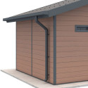 Kit gouttières anthracite - pack prêt à la pose pour abri PREMIUM Woodlife Garden double pentes longueur 3m
