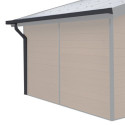 Kit gouttières anthracite - pack prêt à la pose pour abri PREMIUM Woodlife Garden double pentes longueur 2m