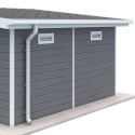 Kit gouttières blanc - pack prêt à la pose pour abri PREMIUM Woodlife Garden monopente de largeur 4m 
