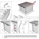 Kit gouttières anthracite - pack prêt à la pose pour abri PREMIUM Woodlife Garden 9m² monopente