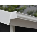 Kit gouttières blanc - pack prêt à la pose pour abri PREMIUM Woodlife Garden monopente de largeur 3m 