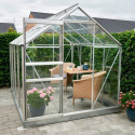 Serre de jardin 5m² en aluminium et verre horticole Popular - Halls