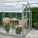 Serre de jardin 5m² en aluminium et verre horticole Popular - Halls
