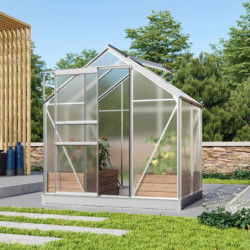 Serre de jardin Venus 2,5m² en aluminium et panneaux de polycarbonate 6mm - Vitavia