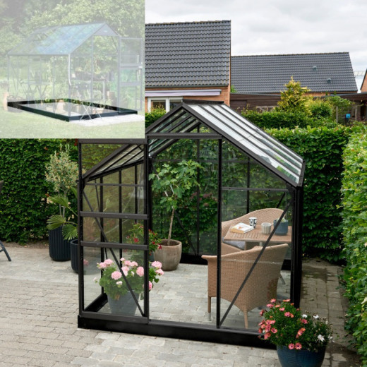 Serre de jardin 5m² en aluminium et verre horticole Popular - Halls