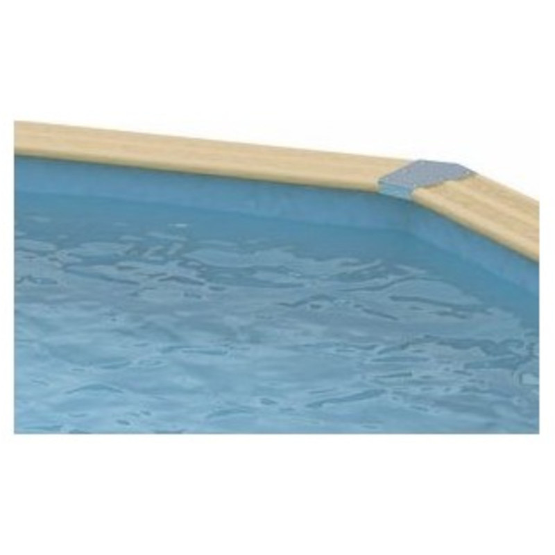 Liner bleu seul pour piscine bois octogonale allongée 355x505xH120cm UBBINK