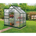 Serre de jardin en alu vert émeraude et polycarbonate 4mm - Venus 2500 Vitavia