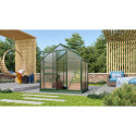 Serre de jardin en alu vert émeraude et polycarbonate 4mm - Venus 2500 Vitavia