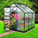 Serre de jardin en alu vert et polycarbonate 4mm - Venus 3800 - Vitavia