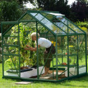 Serre de jardin en alu vert et verre de sécurité 3mm - Venus 3800 - Vitavia