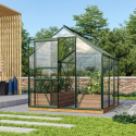 Serre de jardin en alu vert et verre de sécurité 3mm - Venus 3800 - Vitavia