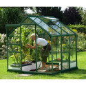 Serre de jardin en alu vert et verre de sécurité 3mm - Venus 3800 - Vitavia