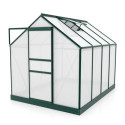 Serre de jardin en alu vert et polycarbonate 4mm - Venus 5000 Vitavia