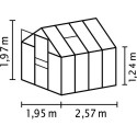 Serre de jardin en alu vert et polycarbonate 4mm - Venus 5000 Vitavia