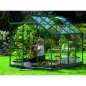 Serre de jardin en alu vert et verre de sécurité 3mm - Venus 5000 - Vitavia