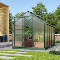 Serre de jardin Venus 6,2m² en alu émeraude et polycarbonate 4mm - Vitavia