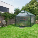 Serre de jardin Venus 6,2m² en alu émeraude et polycarbonate 4mm - Vitavia