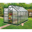 Serre de jardin Venus 6,2m² en alu émeraude et polycarbonate 4mm - Vitavia