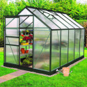 Serre de jardin Venus 6,2m² en alu émeraude et polycarbonate 6mm - Vitavia