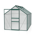 Serre de jardin Venus 6,2m² en alu émeraude et polycarbonate 6mm - Vitavia