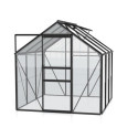 Serre de jardin en alu noir et verre 3mm - Venus 3800 - Vitavia