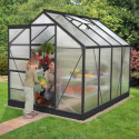 Serre de jardin en alu noir et polycarbonate 6mm - Venus 5000 - Vitavia