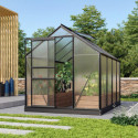 Serre de jardin en alu noir et polycarbonate 6mm - Venus 5000 - Vitavia