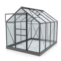 Serre de jardin en alu noir et verre de 3mm - Venus 5000 - Vitavia