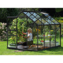 Serre de jardin en alu noir et verre de 3mm - Venus 5000 - Vitavia