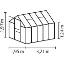Serre de jardin en alu noir polycarbonate 4mm - Venus 6200 - Vitavia