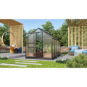 Serre de jardin en alu noir polycarbonate 4mm - Venus 6200 - Vitavia