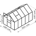 Serre de jardin en alu noir polycarbonate 4mm - Venus 6200 - Vitavia