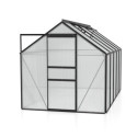 Serre de jardin en alu noir et polycarbonate 6mm - Venus 6200 - Vitavia