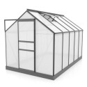 Serre de jardin en alu noir et polycarbonate 6mm - Venus 6200 - Vitavia