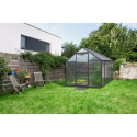Serre de jardin en alu noir et polycarbonate 6mm - Venus 6200 - Vitavia