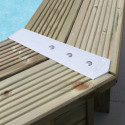 Set de finition d'angle (135˚) pour margelles en aluminium pour piscine octogonale - Ubbink