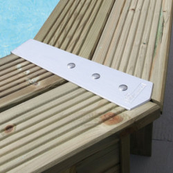 Set de finition d'angle (135˚) pour margelles en aluminium pour piscine octogonale - Ubbink